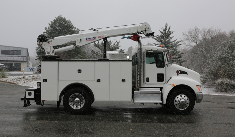 2022 Kenworth T270 Mechanics Truck, Under CDL, 125k Miles, Stellar 12630 Crane, PX7 Diesel, Allison Auto, Air Ride full