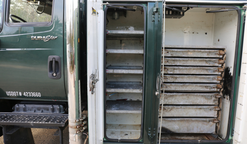 2002 International 4300 Service Truck, Under CDL, DT466, Eaton Manual, 228k Miles, Maintainer Mechanics Body, 8600# Crane full