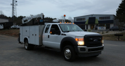 2014 Ford F-550 Service Truck, Diesel, 205k Miles, Stellar 5521 Crane, CTech Drawers, Extended Cab, Miller Welder