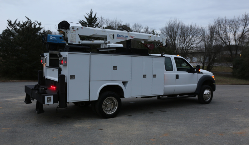 2014 Ford F-550 Service Truck, Diesel, 205k Miles, Stellar 5521 Crane, CTech Drawers, Extended Cab, Miller Welder full