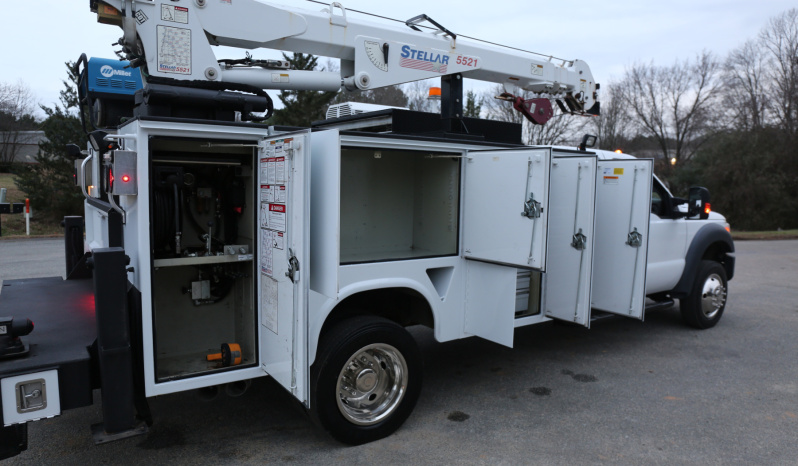 2014 Ford F-550 Service Truck, Diesel, 205k Miles, Stellar 5521 Crane, CTech Drawers, Extended Cab, Miller Welder full