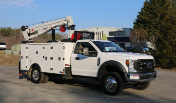 2021 Ford F600 4×4 Service Truck, 95k Miles, 7.3 V8 Gas, Stellar TMAX Mechanics Body, 7621 Crane full