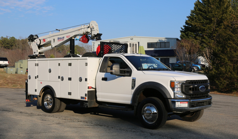 2021 Ford F600 4×4 Service Truck, 95k Miles, 7.3 V8 Gas, Stellar TMAX Mechanics Body, 7621 Crane full
