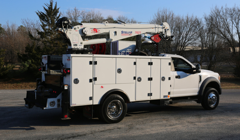 2021 Ford F600 4×4 Service Truck, 95k Miles, 7.3 V8 Gas, Stellar TMAX Mechanics Body, 7621 Crane full