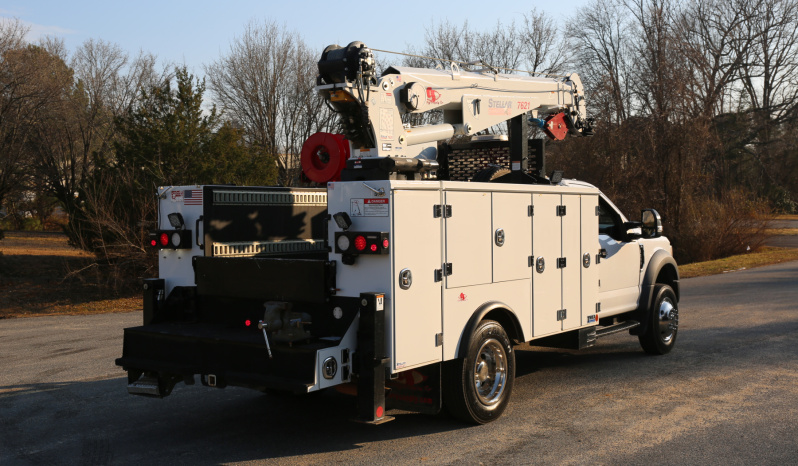 2021 Ford F600 4×4 Service Truck, 95k Miles, 7.3 V8 Gas, Stellar TMAX Mechanics Body, 7621 Crane full