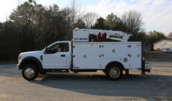 2021 Ford F600 4×4 Service Truck, 95k Miles, 7.3 V8 Gas, Stellar TMAX Mechanics Body, 7621 Crane full