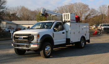 2021 Ford F600 4×4 Service Truck, 95k Miles, 7.3 V8 Gas, Stellar TMAX Mechanics Body, 7621 Crane full
