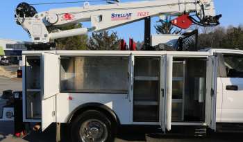 2021 Ford F600 4×4 Service Truck, 95k Miles, 7.3 V8 Gas, Stellar TMAX Mechanics Body, 7621 Crane full