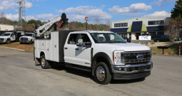 2024 Ford F-550 Mechanics Truck, 15k Miles, Diesel, 4WD, Staller 7621 Crane
