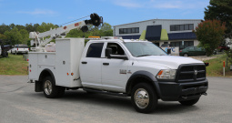 2017 Ram 5500 Crew Cab Mechanics Truck, 175k Miles, Cummins Diesel, IMT 5,000 Crane, 9′ Adkins Service Body, Hydraulic Compressor