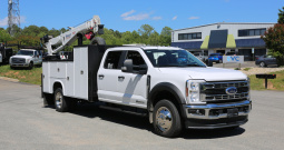 2024 Ford F550 Service Truck, Stellar 7621 Crane, Crew Cab, 4×4, 41k Miles, 1 Owner, 6.7 Diesel