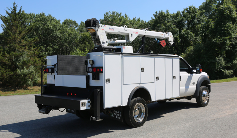 2012 Ford F550 Mechanics Truck, Diesel, 4WD, 177k Miles, Stellar 4421 PTO Driven Crane, Hydraulic Compressor, Drawers full