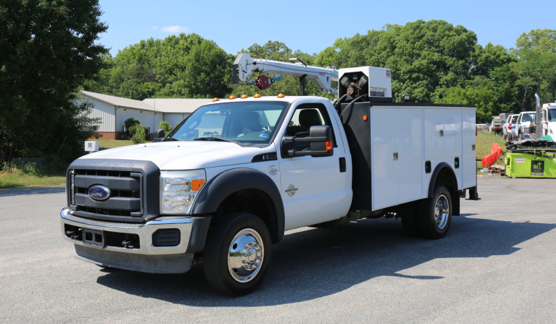 2012 Ford F550 Mechanics Truck, Diesel, 4WD, 177k Miles, Stellar 4421 PTO Driven Crane, Hydraulic Compressor, Drawers full