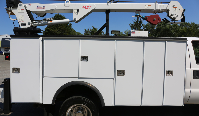 2012 Ford F550 Mechanics Truck, Diesel, 4WD, 177k Miles, Stellar 4421 PTO Driven Crane, Hydraulic Compressor, Drawers full