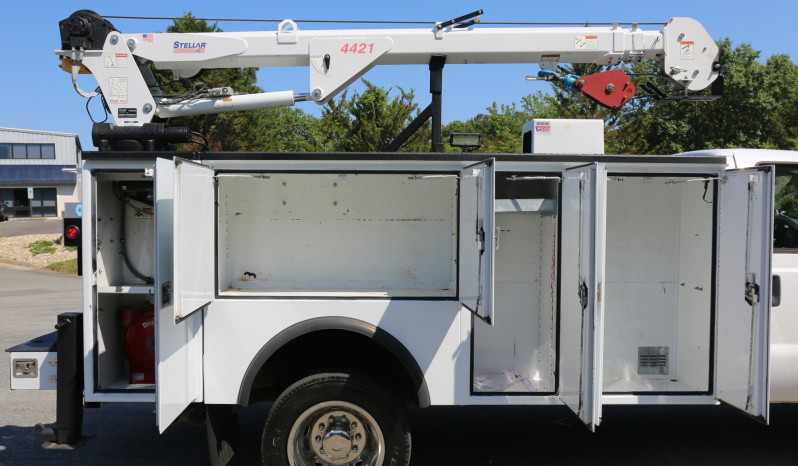 2012 Ford F550 Mechanics Truck, Diesel, 4WD, 177k Miles, Stellar 4421 PTO Driven Crane, Hydraulic Compressor, Drawers full