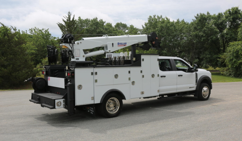 2024 Ford F550 Service Truck, 7k Miles, 4×4, Diesel, Lube Skid, Stellar 7621 Crane, TMAX Mechanics Body full