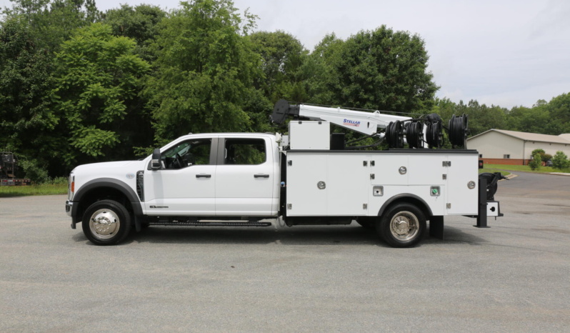 2024 Ford F550 Service Truck, 7k Miles, 4×4, Diesel, Lube Skid, Stellar 7621 Crane, TMAX Mechanics Body full
