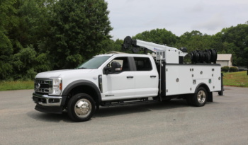 2024 Ford F550 Service Truck, 7k Miles, 4×4, Diesel, Lube Skid, Stellar 7621 Crane, TMAX Mechanics Body full