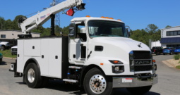 2023 Mack MD6 Service Truck, Under CDL, Cummins Diesel, 87k Miles, 3k Hours, Stellar 12630 Crane