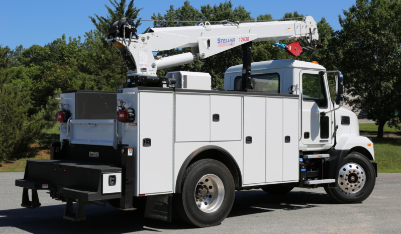 2023 Mack MD6 Service Truck, Under CDL, Cummins Diesel, 87k Miles, 3k Hours, Stellar 12630 Crane full