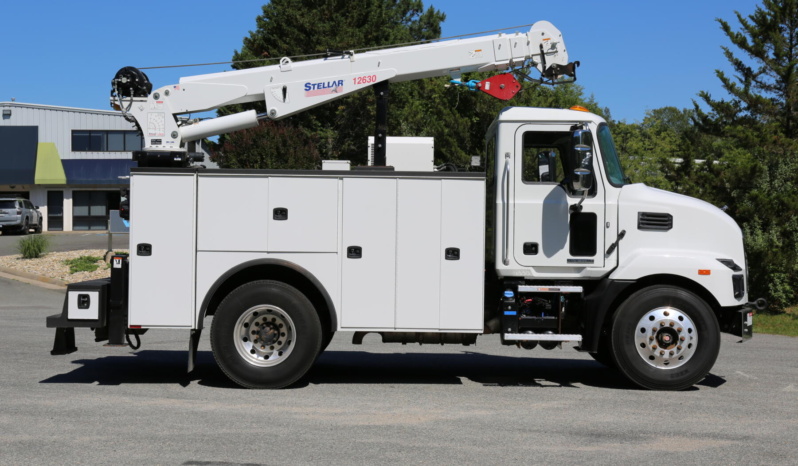 2023 Mack MD6 Service Truck, Under CDL, Cummins Diesel, 87k Miles, 3k Hours, Stellar 12630 Crane full