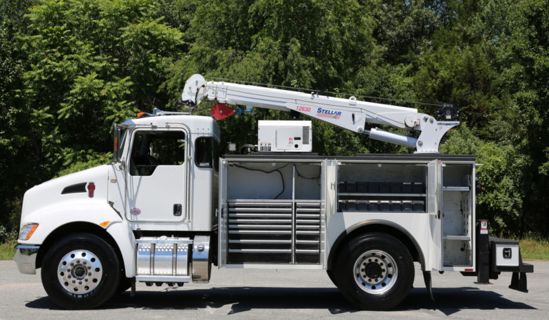 2021 Kenworth T270 Mechanics Truck, Under CDL, Air Ride, PX7 Diesel, 108k Mi/3700 Hrs, Stellar 12630 Crane full