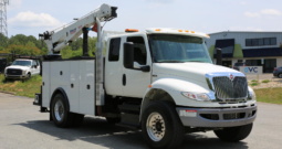 2019 International MV607, Extended Cab Mechanics Truck, Cummins Diesel, 155k Miles, Stellar 12621 Crane, Under CDL