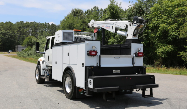 2019 International MV607, Extended Cab Mechanics Truck, Cummins Diesel, 155k Miles, Stellar 12621 Crane, Under CDL full