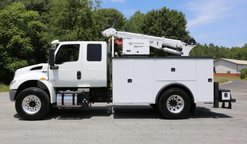 2019 International MV607, Extended Cab Mechanics Truck, Cummins Diesel, 155k Miles, Stellar 12621 Crane, Under CDL full