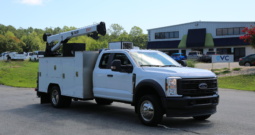 2024 Ford F550 Extended Cab Mechanics Truck, 7.3 V8, 100 Miles, 4×4, STI Service Body, Tiger 6541 Crane