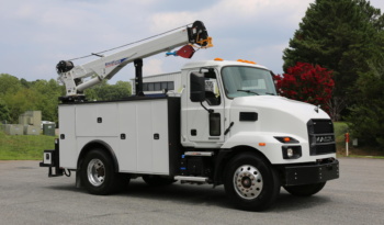 2024 Mack MD6 Mechanics Truck, Under CDL, Cummins Diesel, 57k Miles, Stellar 12630 Crane full