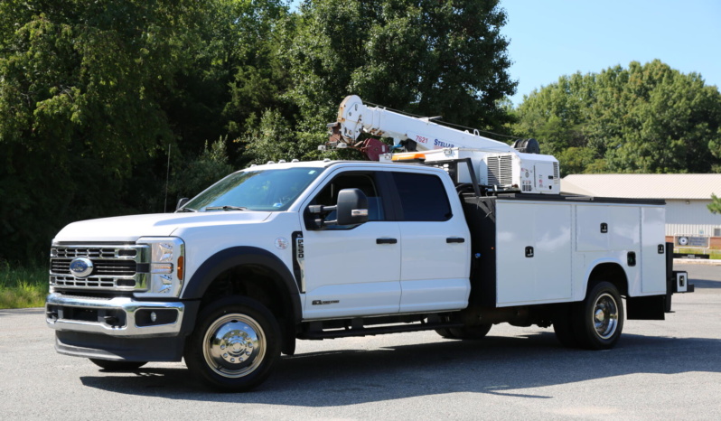 2024 Ford F550 Mechanics Truck, Diesel, 4×4, 64k Miles, Stellar 7621 Crane, Knapheide 11′ Service Body full