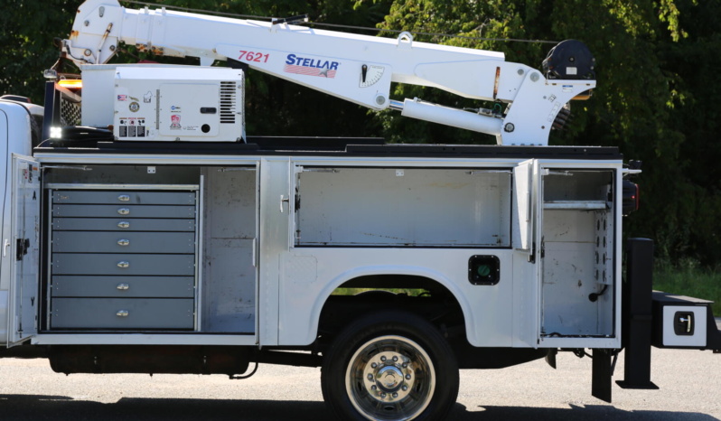 2024 Ford F550 Mechanics Truck, Diesel, 4×4, 64k Miles, Stellar 7621 Crane, Knapheide 11′ Service Body full