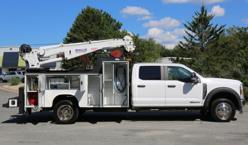 2024 Ford F550 Mechanics Truck, Diesel, 4×4, 64k Miles, Stellar 7621 Crane, Knapheide 11′ Service Body full