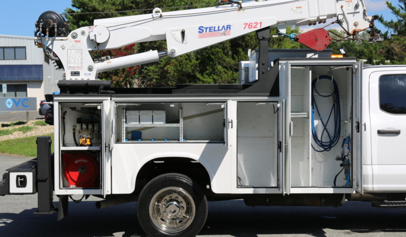 2024 Ford F550 Mechanics Truck, Diesel, 4×4, 64k Miles, Stellar 7621 Crane, Knapheide 11′ Service Body full