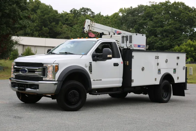 2019 Ford F550 Mechanics Truck, EC4000 Crane, 11′ Stellar Bed, Lube Skid, 4×4, Diesel, 171k Miles — Exterior 1