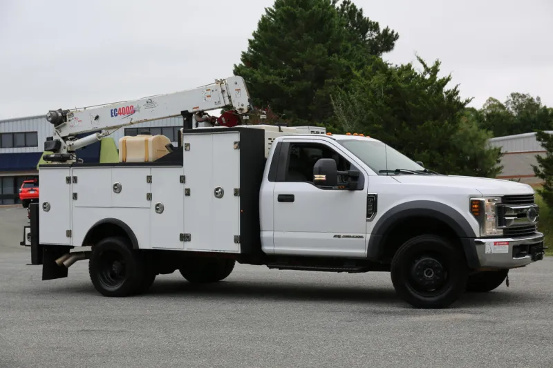 2019 Ford F550 Mechanics Truck, EC4000 Crane, 11′ Stellar Bed, Lube Skid, 4×4, Diesel, 171k Miles — Exterior 6