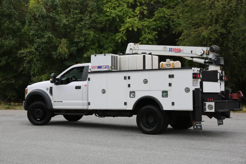 2019 Ford F550 Mechanics Truck, EC4000 Crane, 11′ Stellar Bed, Lube Skid, 4×4, Diesel, 171k Miles — Exterior 8