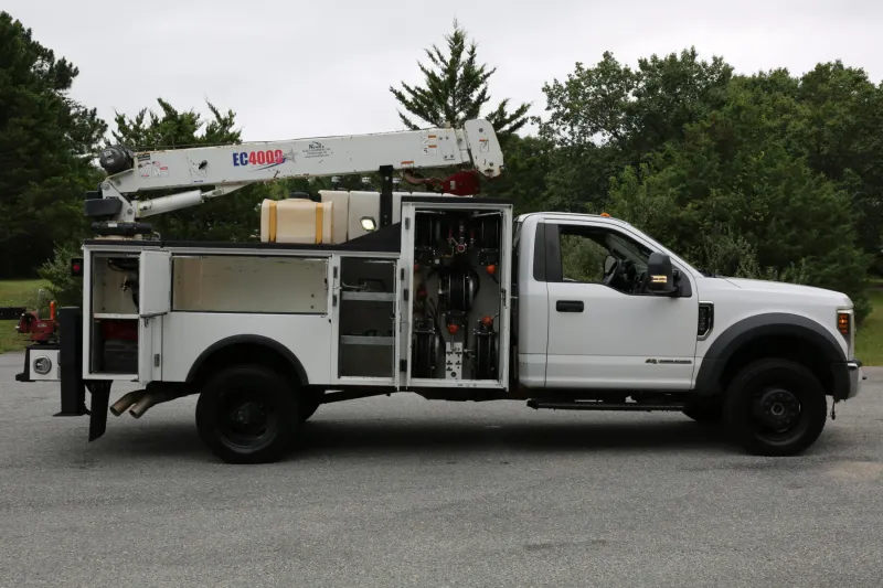 2019 Ford F550 Mechanics Truck, EC4000 Crane, 11′ Stellar Bed, Lube Skid, 4×4, Diesel, 171k Miles — Bed 18