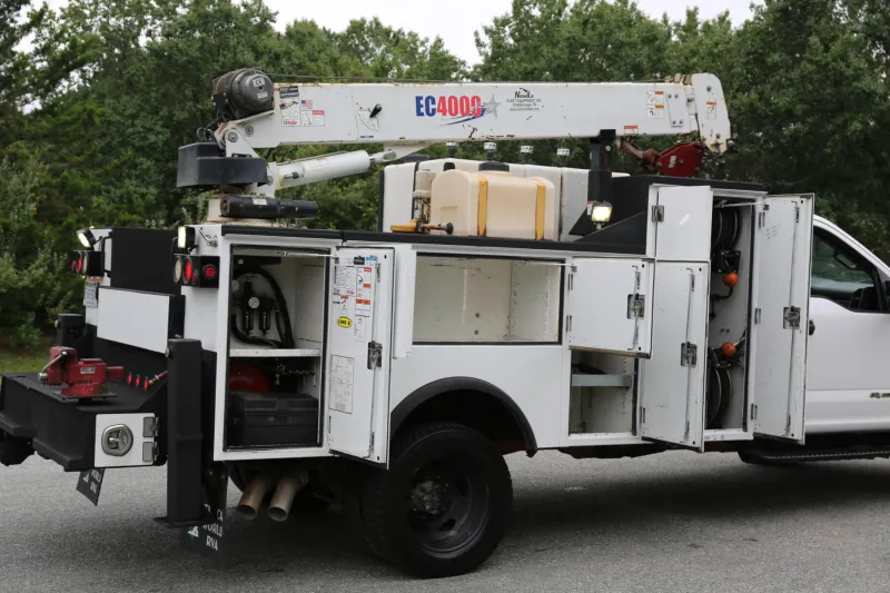 2019 Ford F550 Mechanics Truck, EC4000 Crane, 11′ Stellar Bed, Lube Skid, 4×4, Diesel, 171k Miles — Bed 20