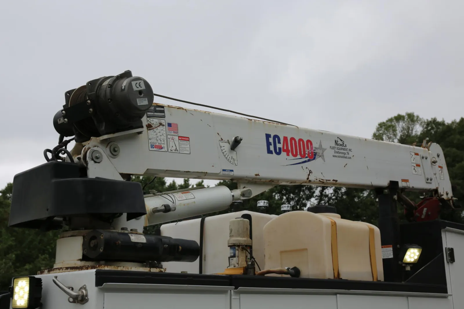 2019 Ford F550 Mechanics Truck, EC4000 Crane, 11′ Stellar Bed, Lube Skid, 4×4, Diesel, 171k Miles — Crane 51