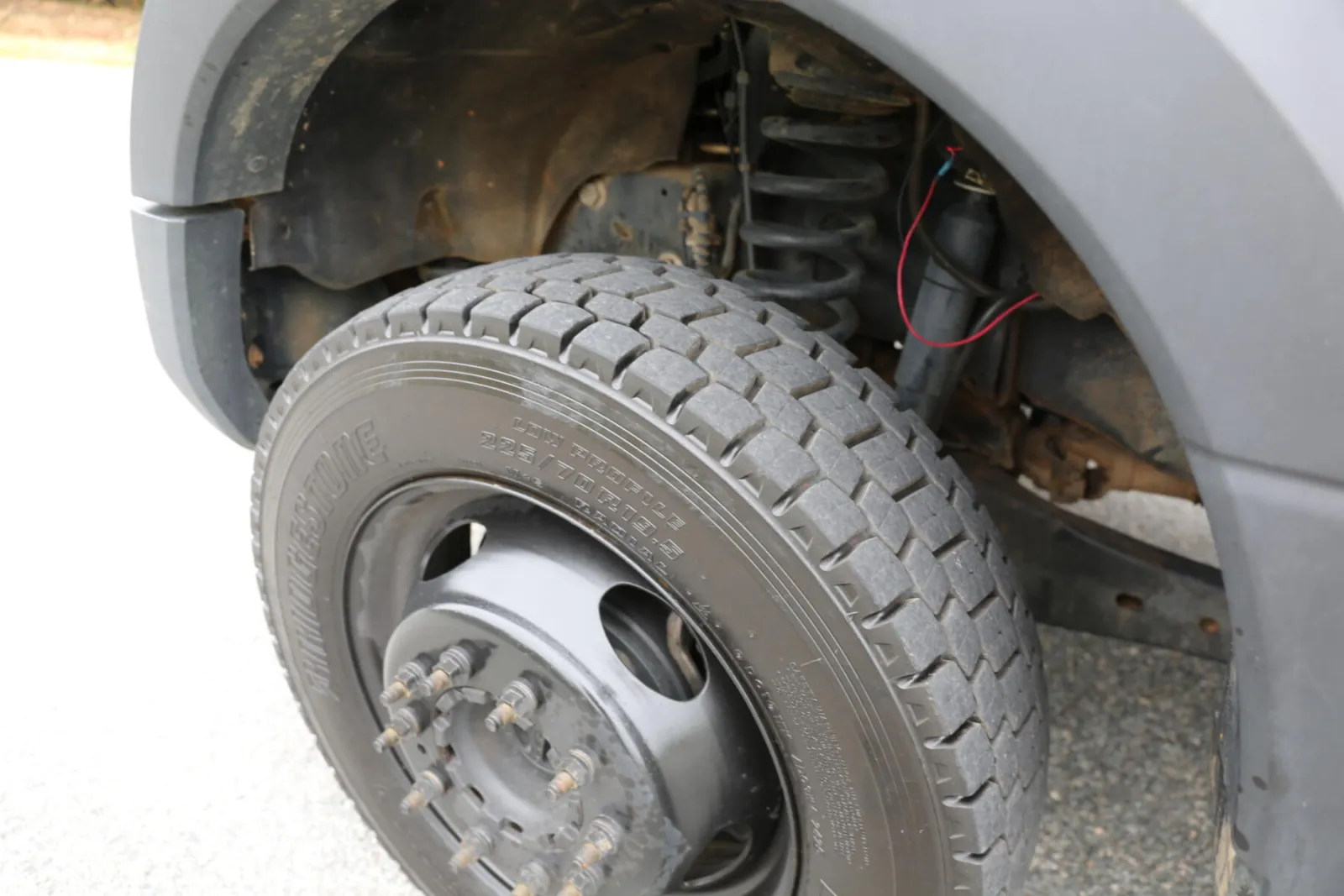 2019 Ford F550 Mechanics Truck, EC4000 Crane, 11′ Stellar Bed, Lube Skid, 4×4, Diesel, 171k Miles — Undercarriage 59