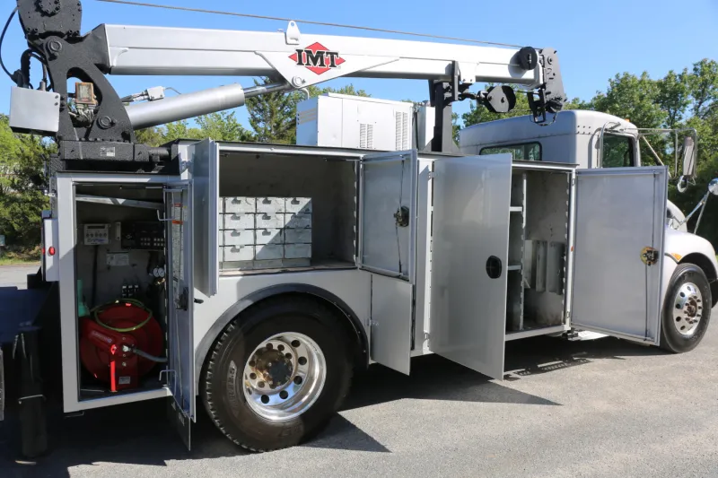 2021 Kenworth T270, Under CDL, 14′ IMT Body, 10k 30′ Crane, 151k Miles, PX7, Allison Auto — Bed 14